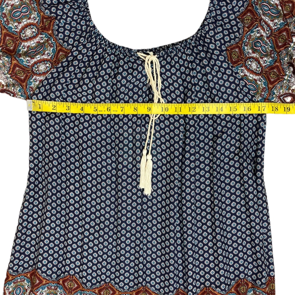Umgee Tassel Tie Bell Sleeve Boho Dress/Tunic NWT (GMH) - Picture 7 of 10